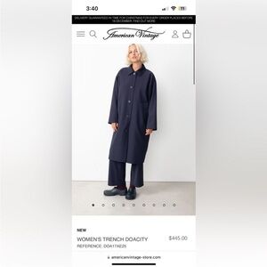 American Vintage Dark Blue Coat